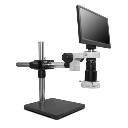 SCIENSCOPE Macro Digital Inspection System With Quadrant LED On Single Arm Stand MAC3-PK5S-E1Q